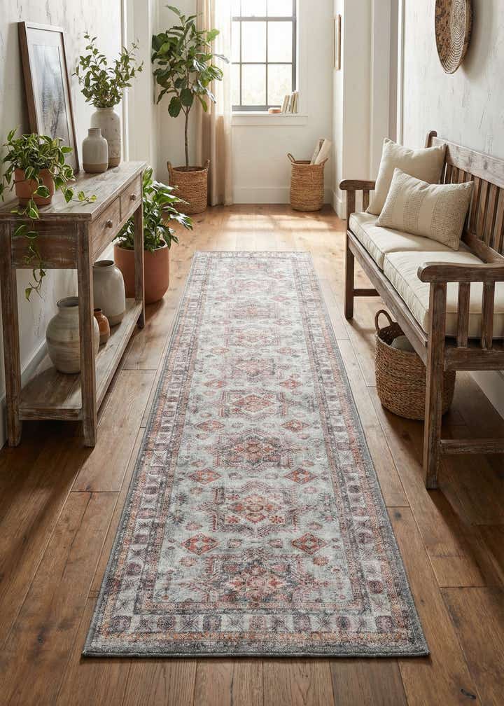 2' x 8' Washable Timeless Runner Rug
