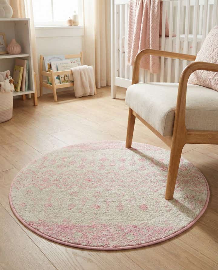 3' 3 x 3' 3 Moroccan Trellis Round Rug