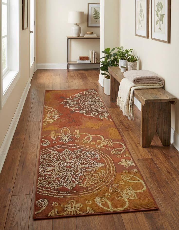 Detail image of 2' x 6' Washable Modern Indoor / Outdoor Runner Rug