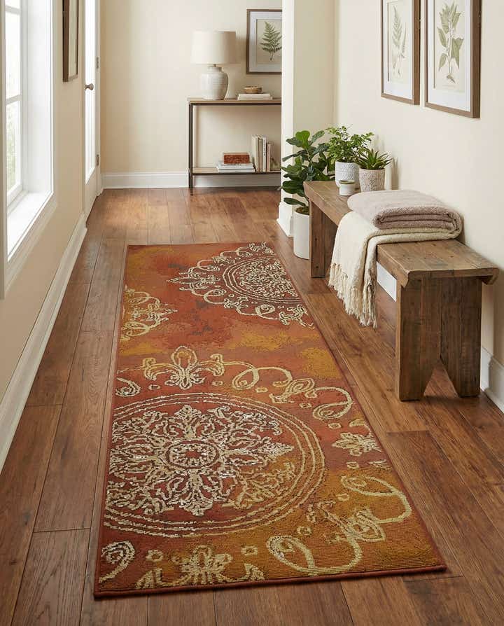 2' x 6' Easy-Clean Modern Indoor / Outdoor Runner Rug