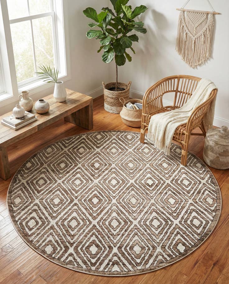 Detail image of 7' 1 x 7' 1 Hermitage Round Rug