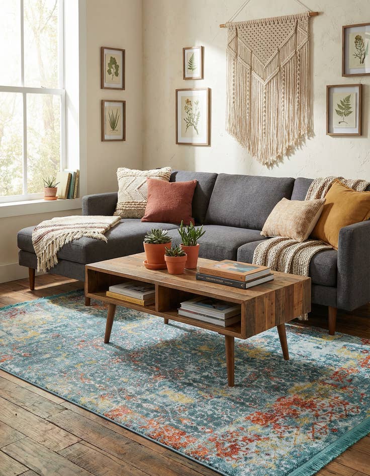 Detail image of 5' 5 x 8' Santiago Rug