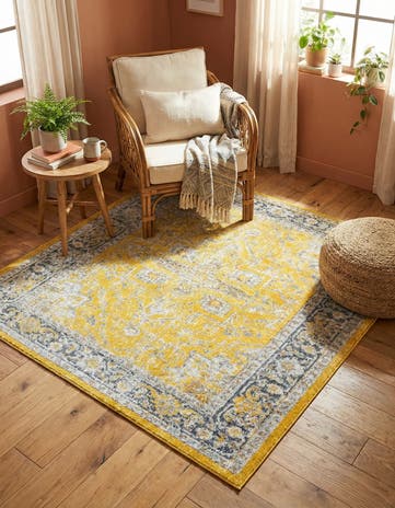 Yellow Havana Square Rug