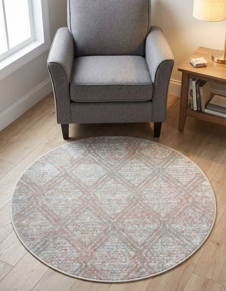 Detail image of 3' 3 x 3' 3 Kamala Washable Round Rug