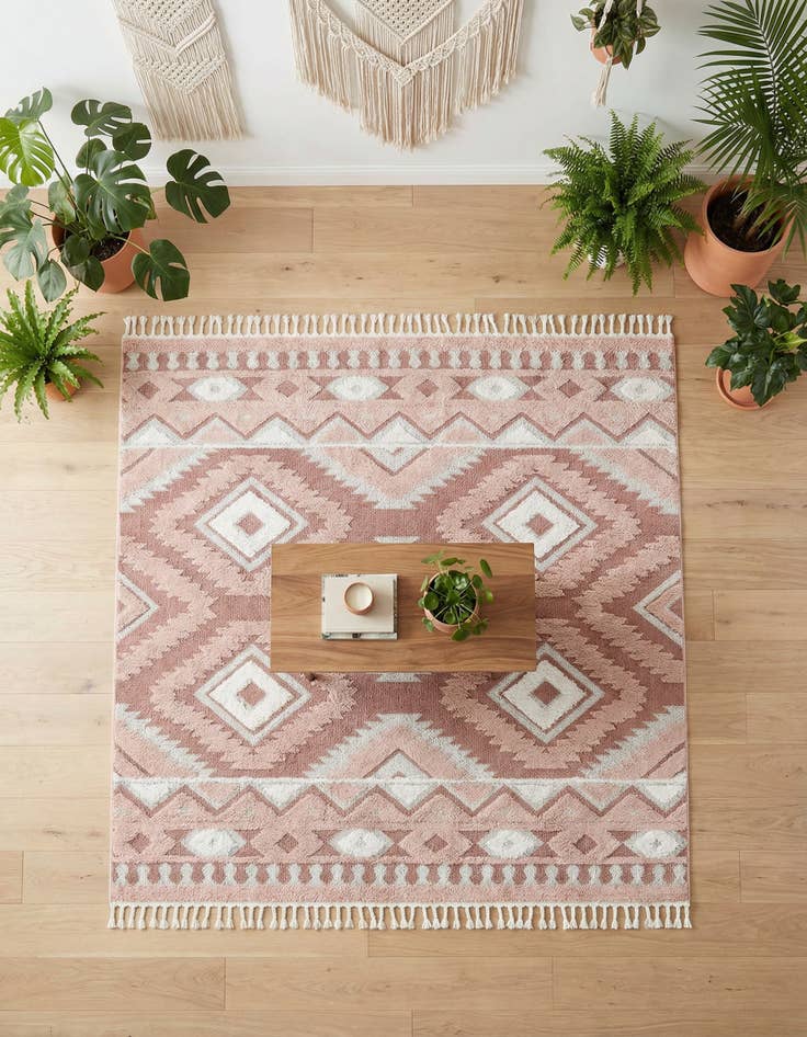 Detail image of 7' 10 x 7' 10 Boho Square Rug