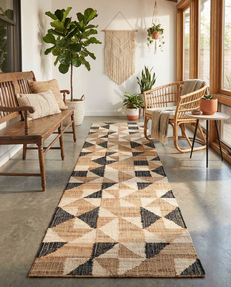 Detail image of 2' 7 x 12' Hand Woven Kala Handwoven Jute Runner Rug