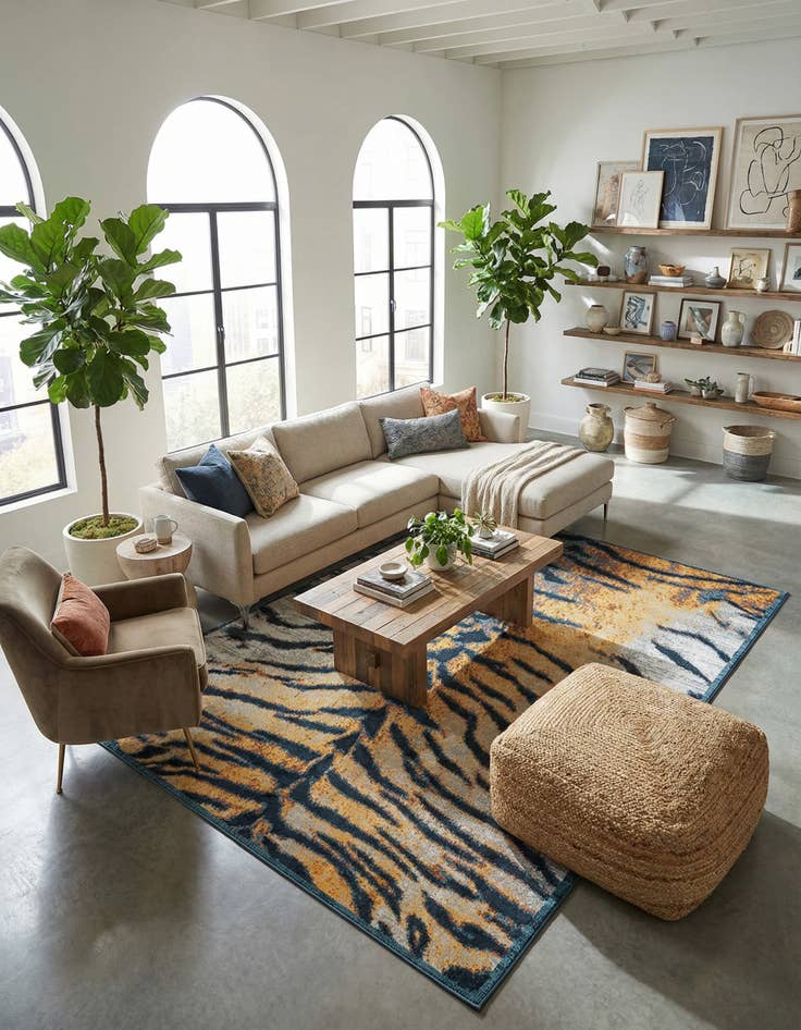 Detail image of 9' x 12' Kamala Washable Rug