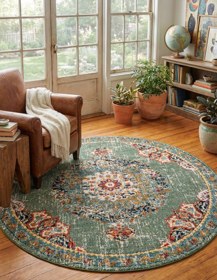 Detail image of 7' x 7' Carrington Round Rug