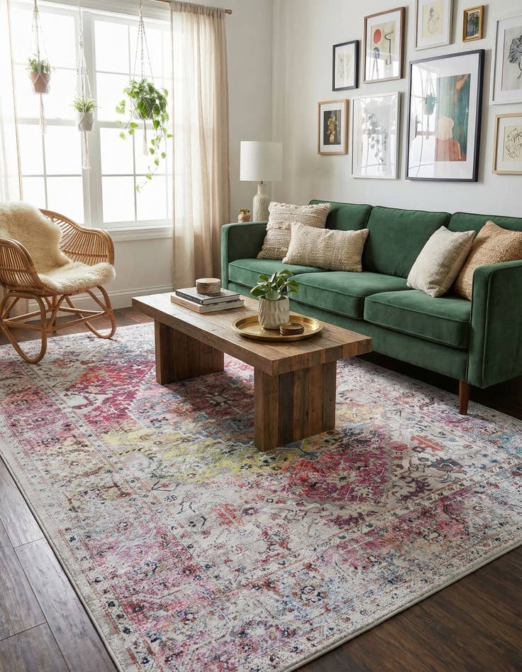 Detail image of 6' x 9'  Washable Yara Rug