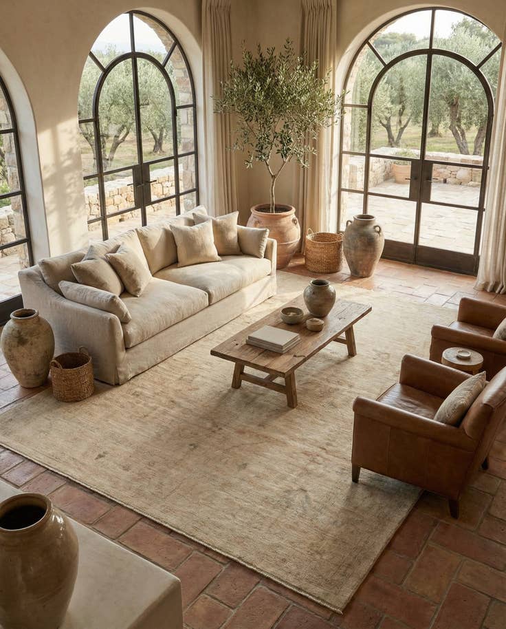 Detail image of 8' 8 x 11' 5 Hand Knotted Oushak Wool Rug