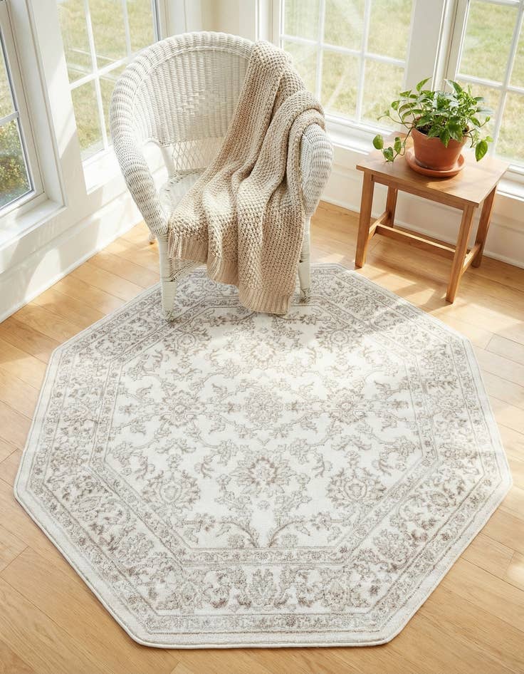 Detail image of 5' 3 x 5' 3 Charlotte Octagon Rug