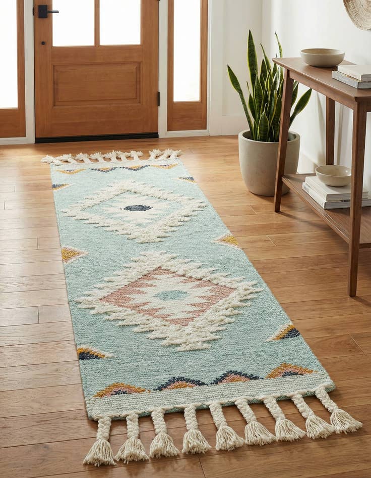 Detail image of 2' 2 x 6' 1 Hand Woven Arizona Wool Runner Rug