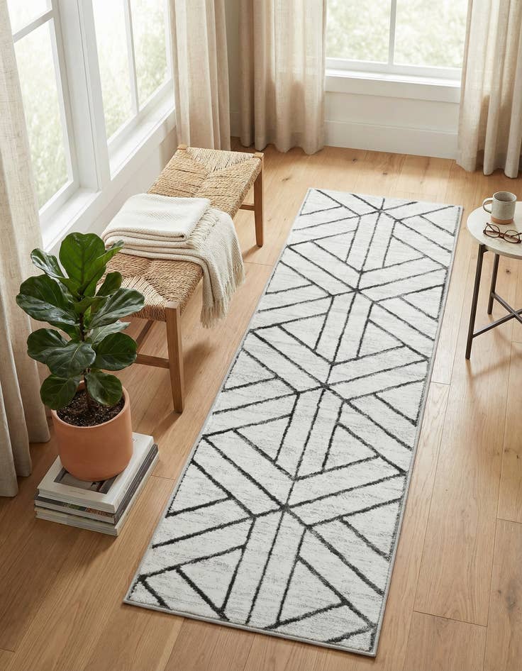 Detail image of 2' x 6' Lattice Trellis Runner Rug