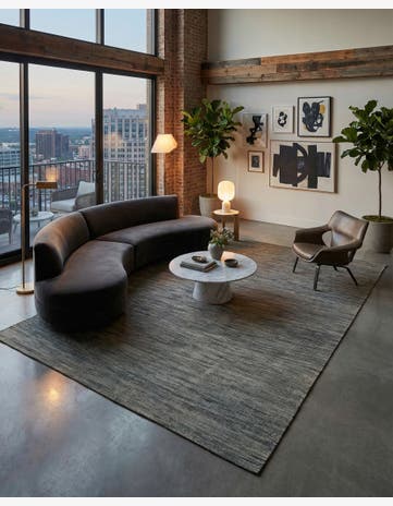6' 10 x 9' 4 Hand Woven Kilim Modern Wool Rug