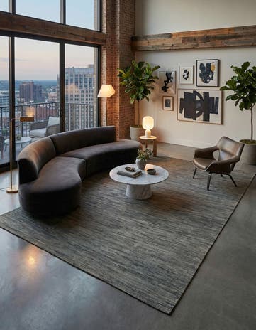 6' 10 x 9' 4 Hand Woven Kilim Modern Wool Rug