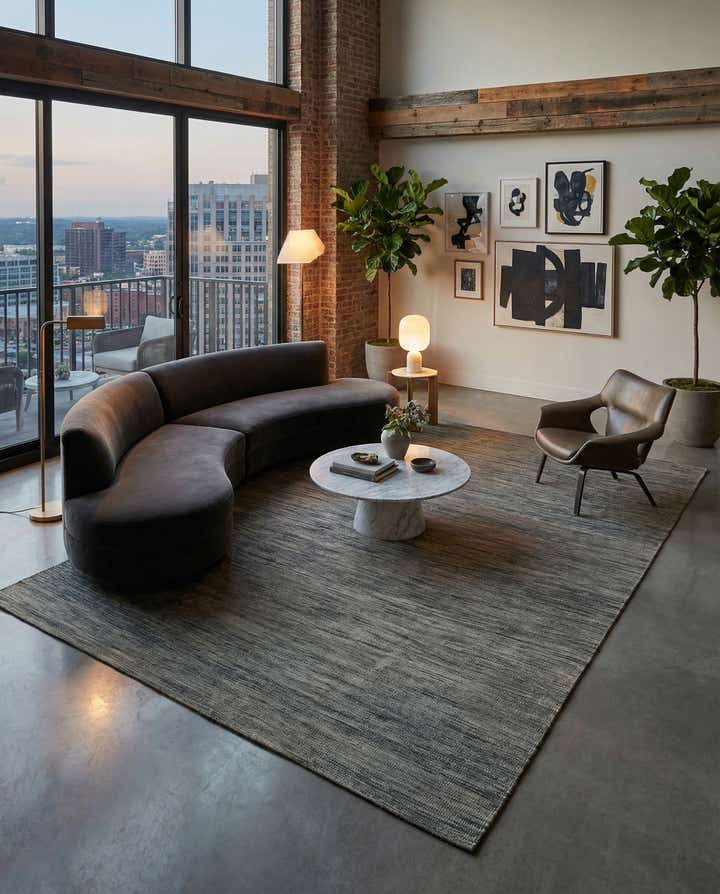 6' 10 x 9' 4 Hand Woven Kilim Modern Wool Rug