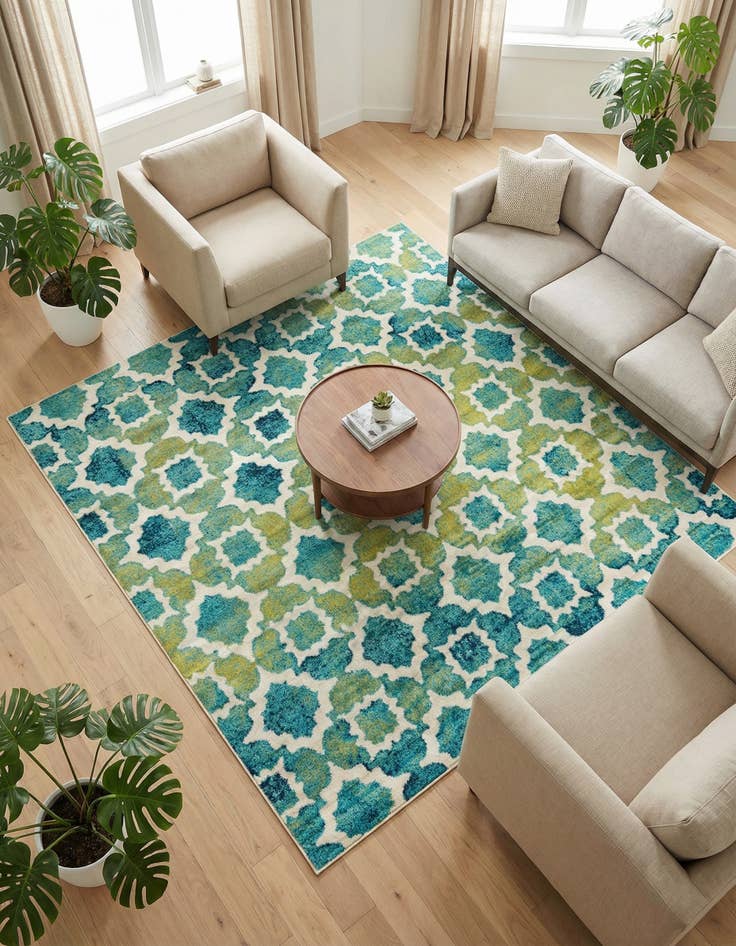 Detail image of 7' 10 x 7' 10 Azalea Square Rug