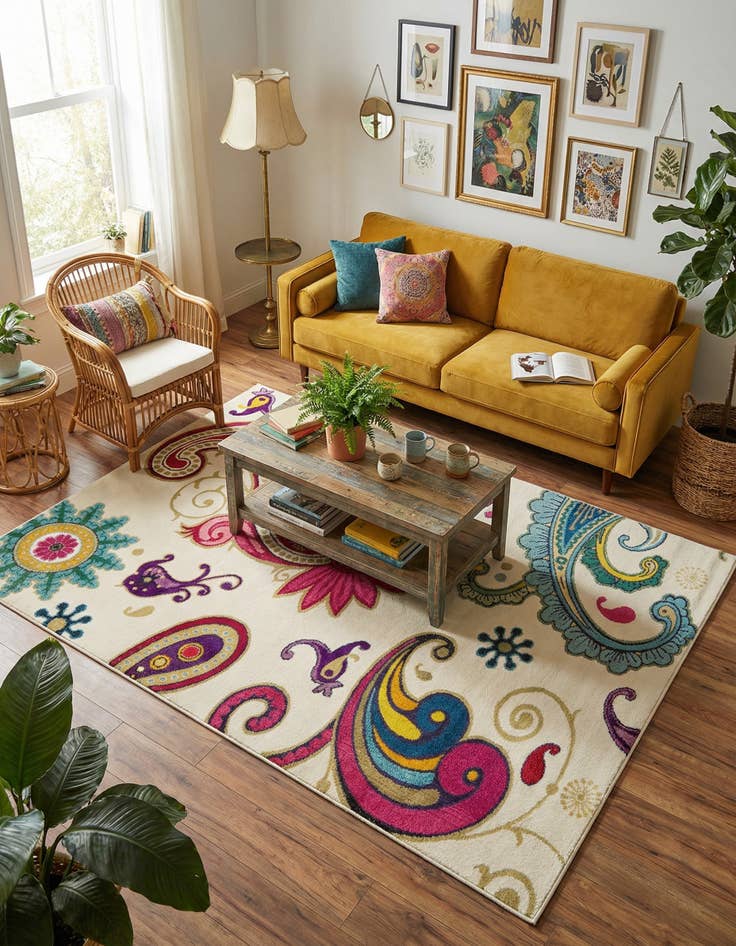 Detail image of 7' x 10' Washable Hyacinth Rug