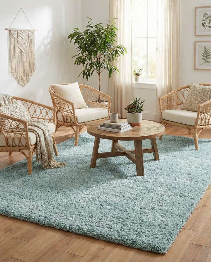 7' x 10' Soft Solid Shag Rug