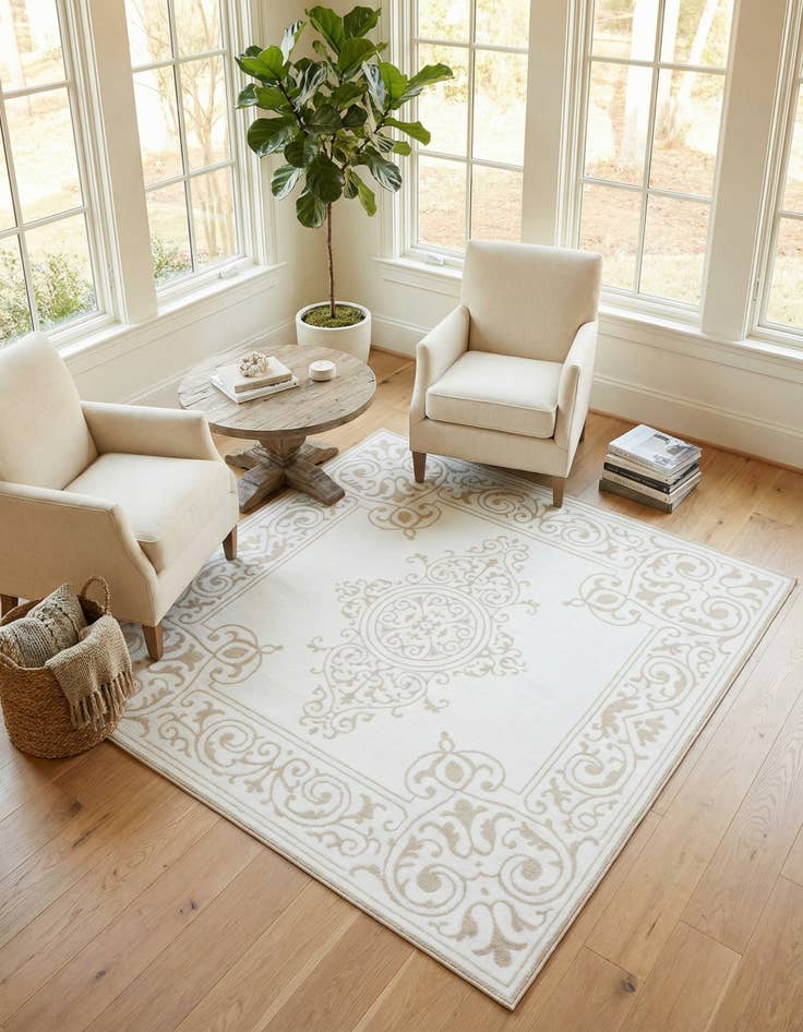 Detail image of 6' x 6' Hermitage Square Rug