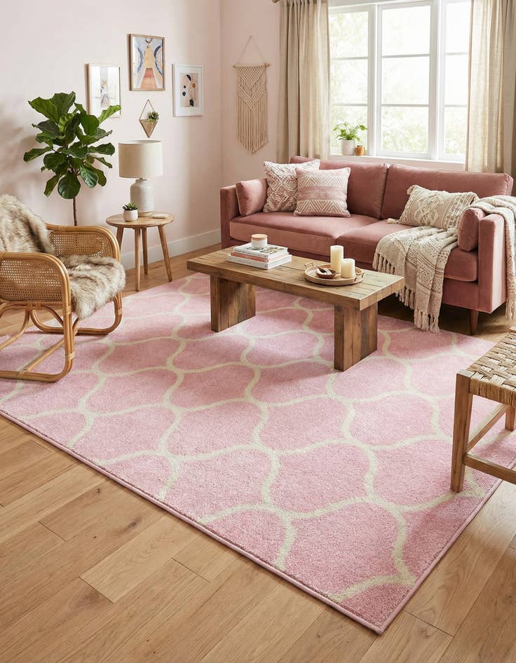 Detail image of 7' 10 x 11' Trellis Frieze Rug