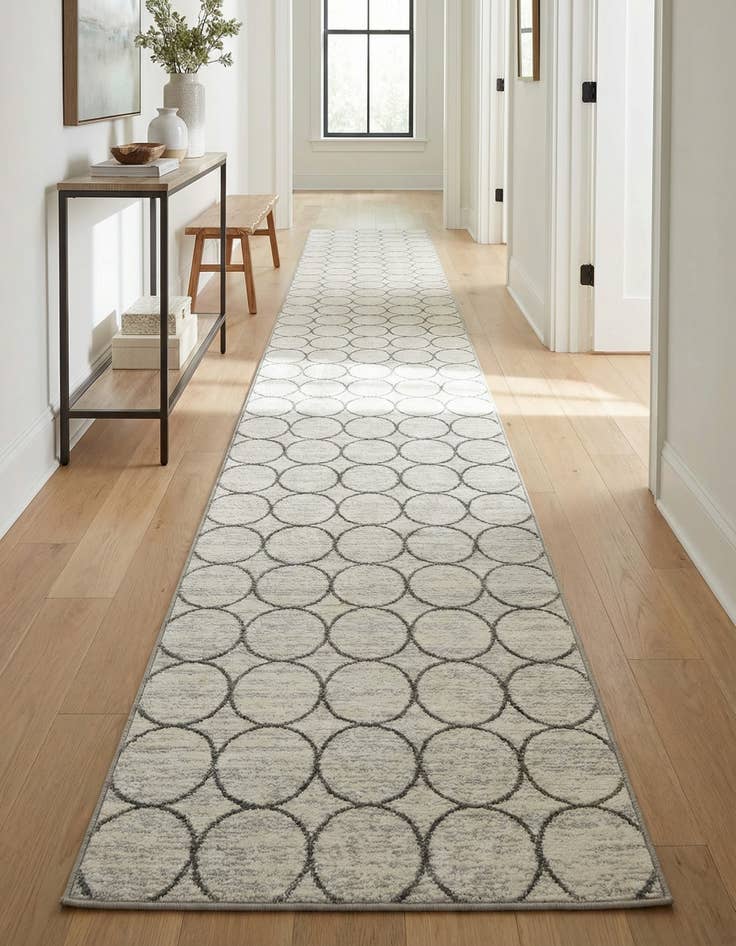 Detail image of  2' 7 x 16' 5 Lattice Trellis Runner Rug