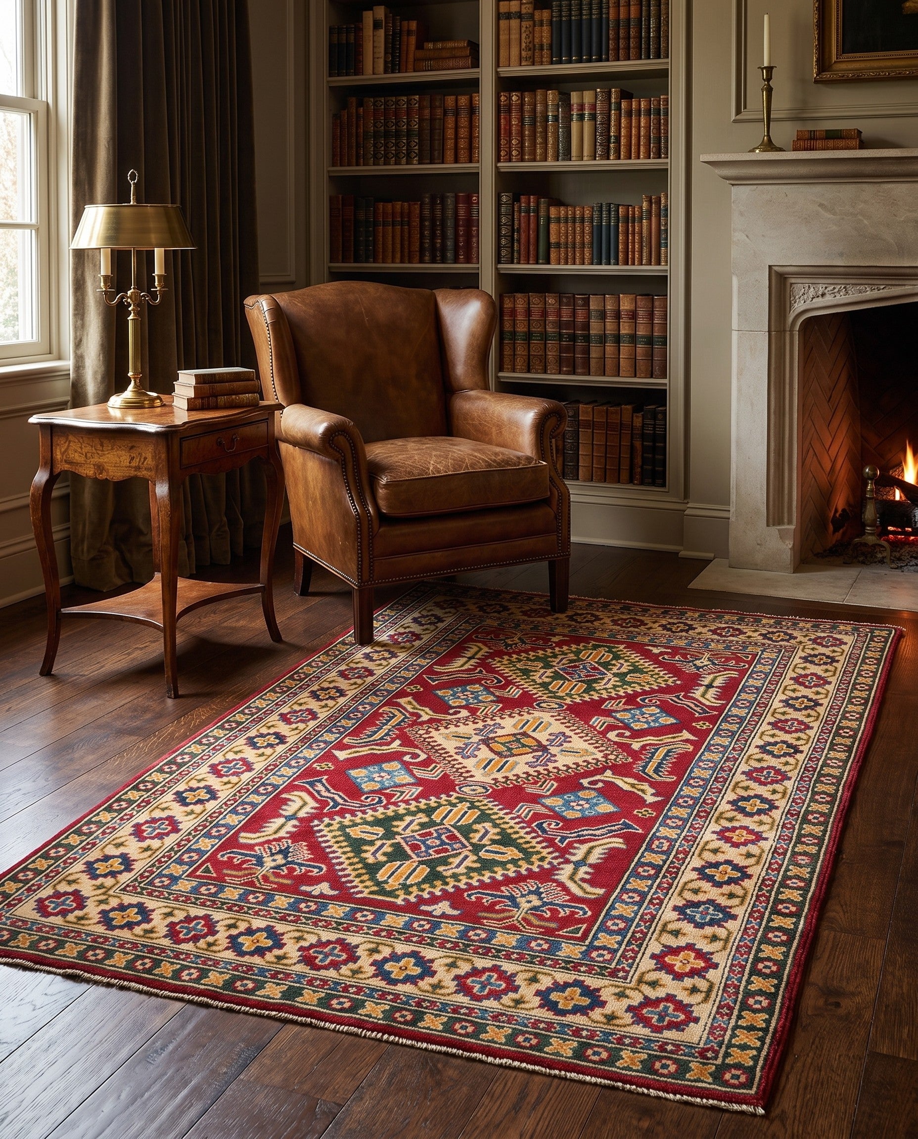 Detail image 3 of 10: 3' 10 x 6' 1 Hand Knotted Kazak Rug