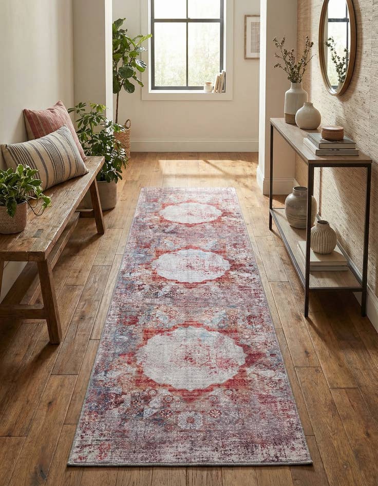 Detail image of 2' 7 x 10'  Washable Yara Runner Rug