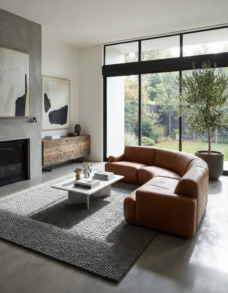 Detail image of 10' x 13' 1 Felt Ball Wool Rug