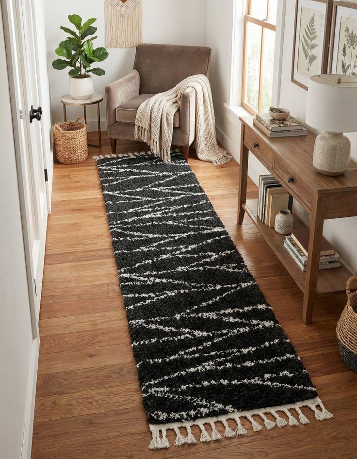 Detail image of 2' x 8' Serenity Shag Runner Rug