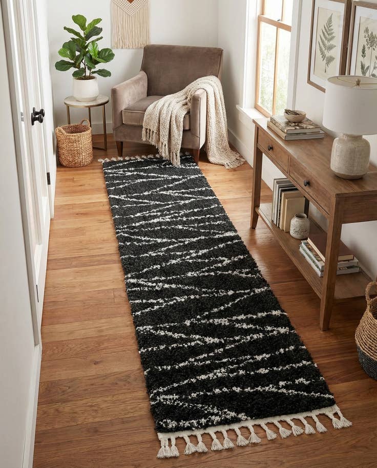Detail image of 2' x 8' Serenity Shag Runner Rug