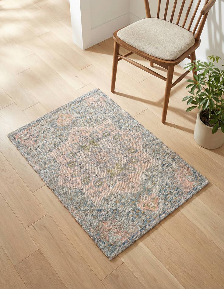 Detail image of 2' x 3' 1 Hand Woven Chenille Jute Rug