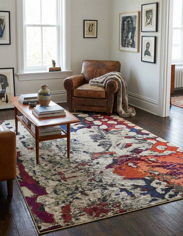 Detail image of 7' 10 x 11'  Washable Haerfest Rug