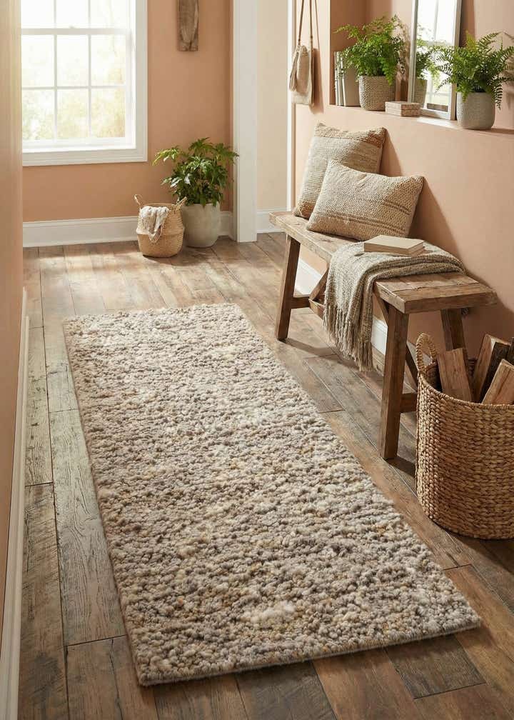2' x 5' 1 Hand Woven Haka Deluxe Shag Runner Rug
