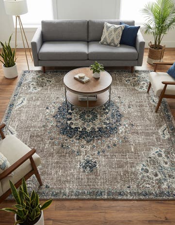 Gray Madeline Square Rug