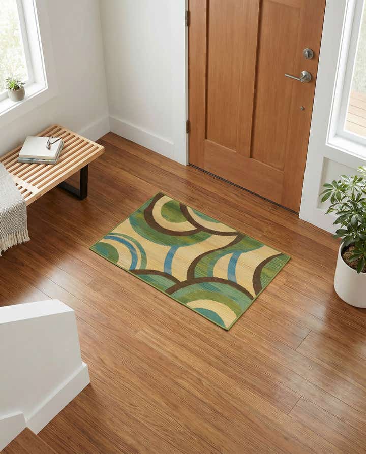 2' 2 x 3' Easy-Clean Modern Indoor / Outdoor Rug