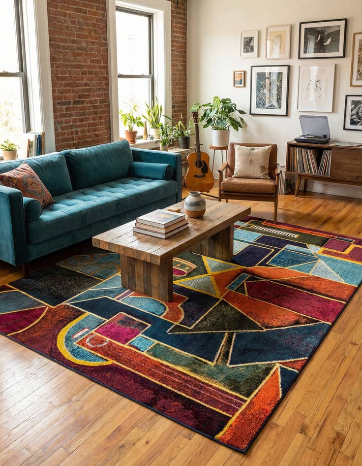 Detail image of 9' x 12'  Washable Haerfest Rug