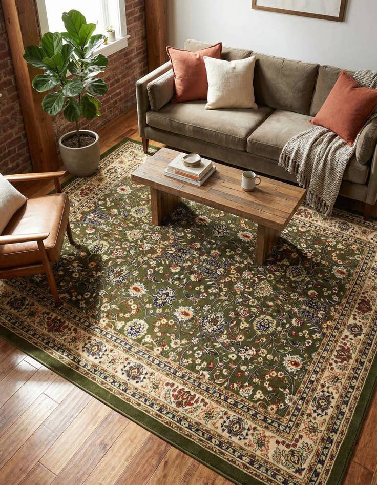 Detail image of 9' x 12' Kashan Design Rug