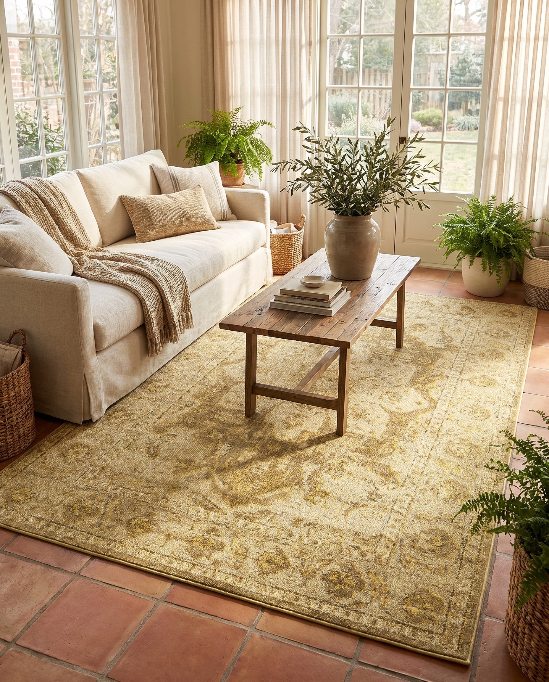 5' x 8' Washable Fleur Rug