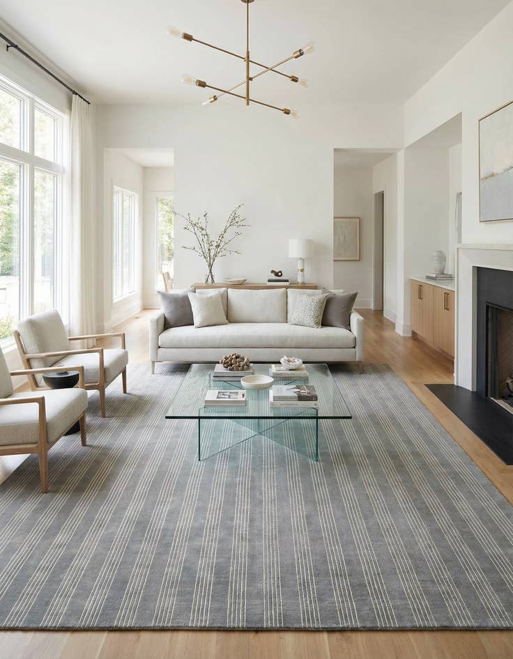 Detail image of  9' x 12' Jill Zarin Striped Wool Rug