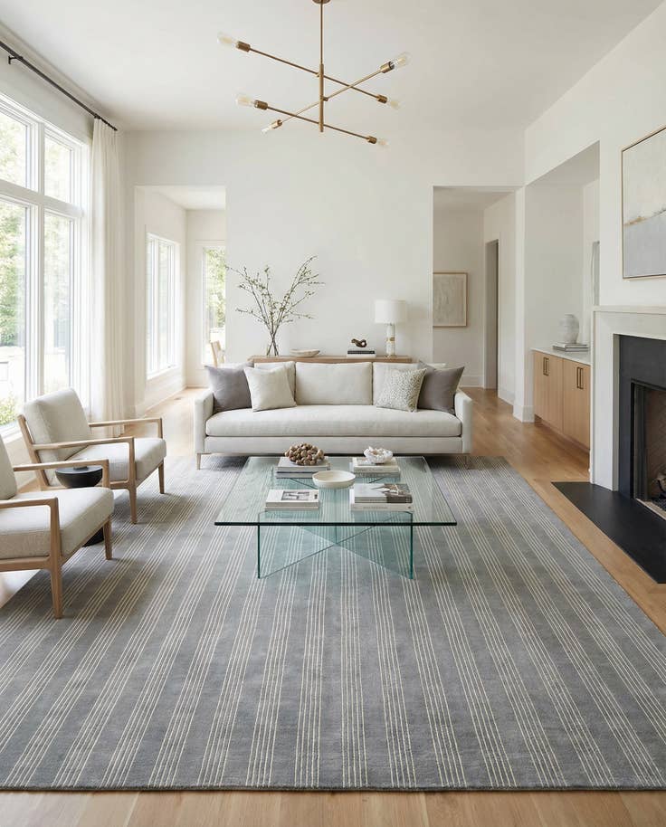 Detail image of 9' x 12' Jill Zarin Striped Wool Rug