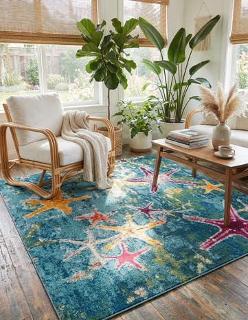 7' 10 x 7' 10 Washable Amalfi Square Rug