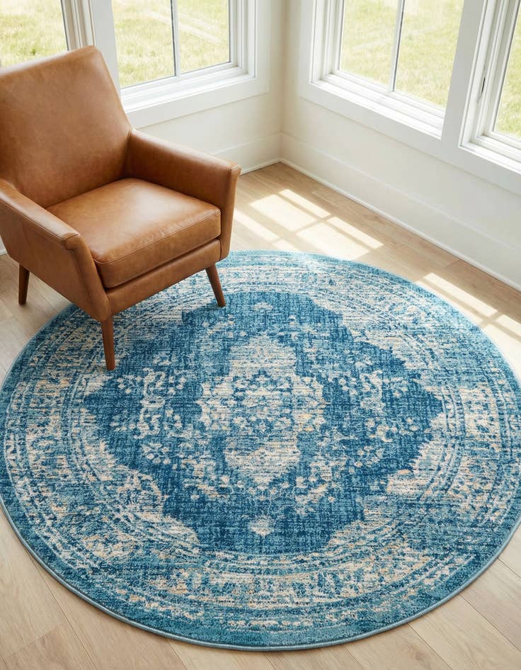 Detail image of 5' 3 x 5' 3 Stockholm Round Rug