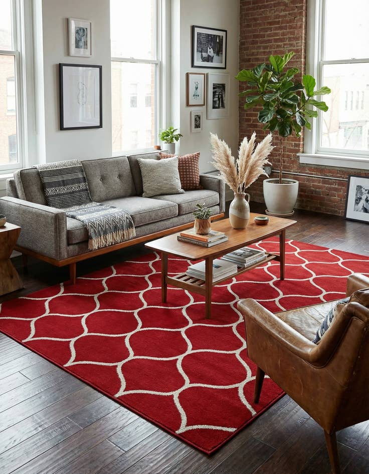 Detail image of 7' x 10' Trellis Frieze Rug