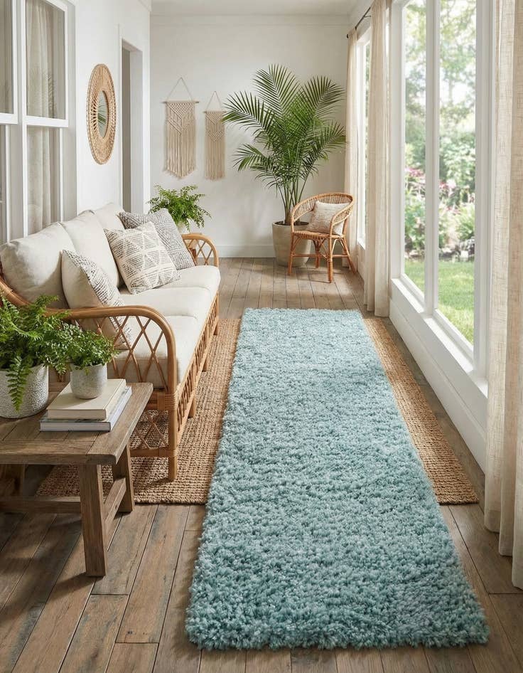 Detail image of 2' 7 x 13' Zermatt Shag Runner Rug