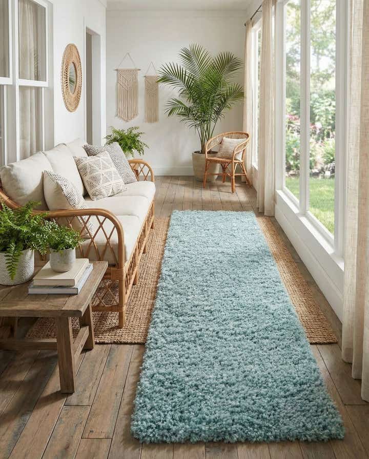 2' 7 x 13' Zermatt Shag Runner Rug