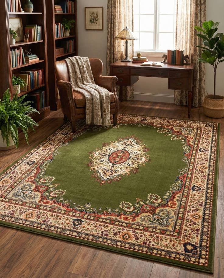 Detail image of 7' 10 x 10' Mashad Design Rug