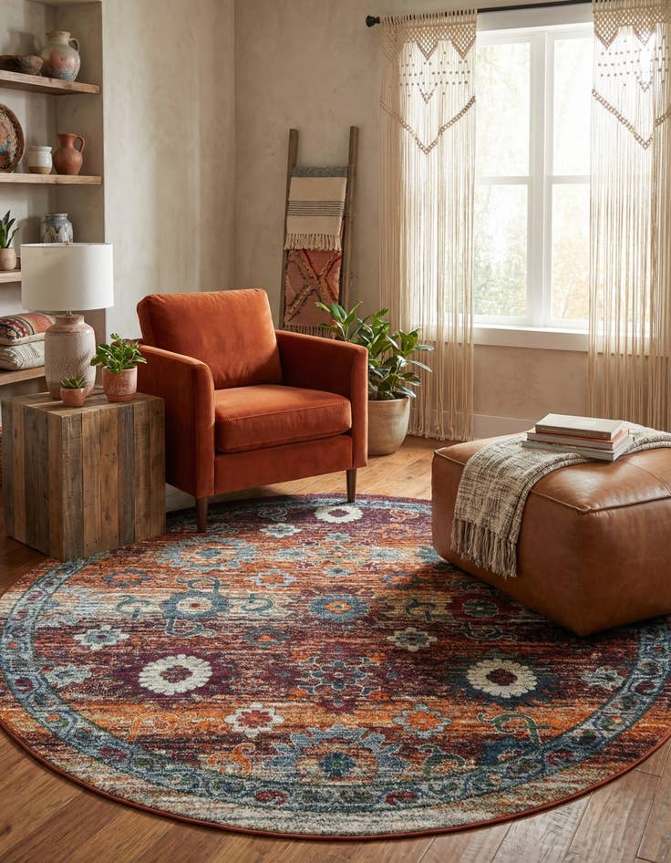 Detail image of 8' x 8' Isabella Round Rug