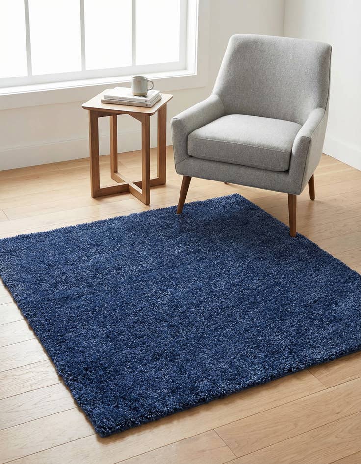 Detail image of 4' x 4' Solid Frieze Square Rug