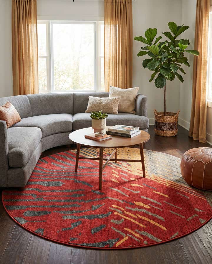6' x 6' Kashkuli Gabbeh Round Rug